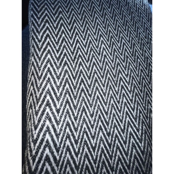 Throw  Blanket 64”x64” (wo Fringe) Black  Boho Chevron Geometric Design - Picture 4 of 7